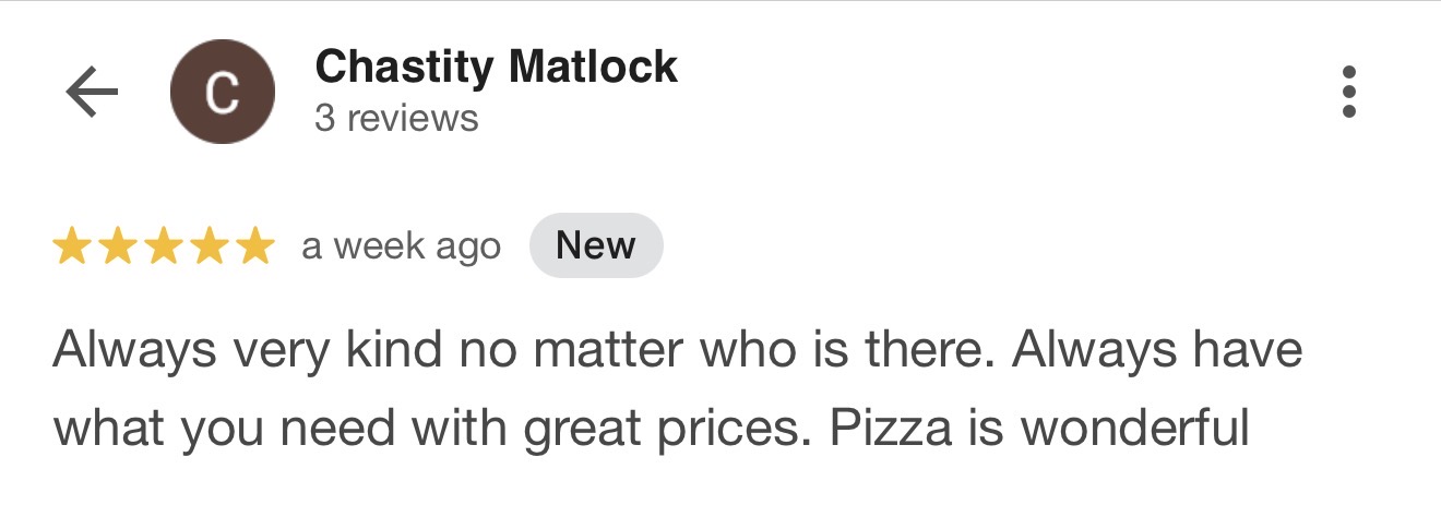 Google review screenshot